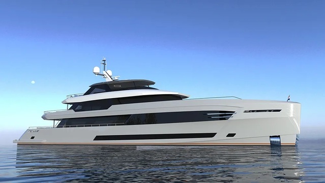 This Sleek 164-Foot Superyacht Is Crowned With a Family-Friendly Sky Lounge